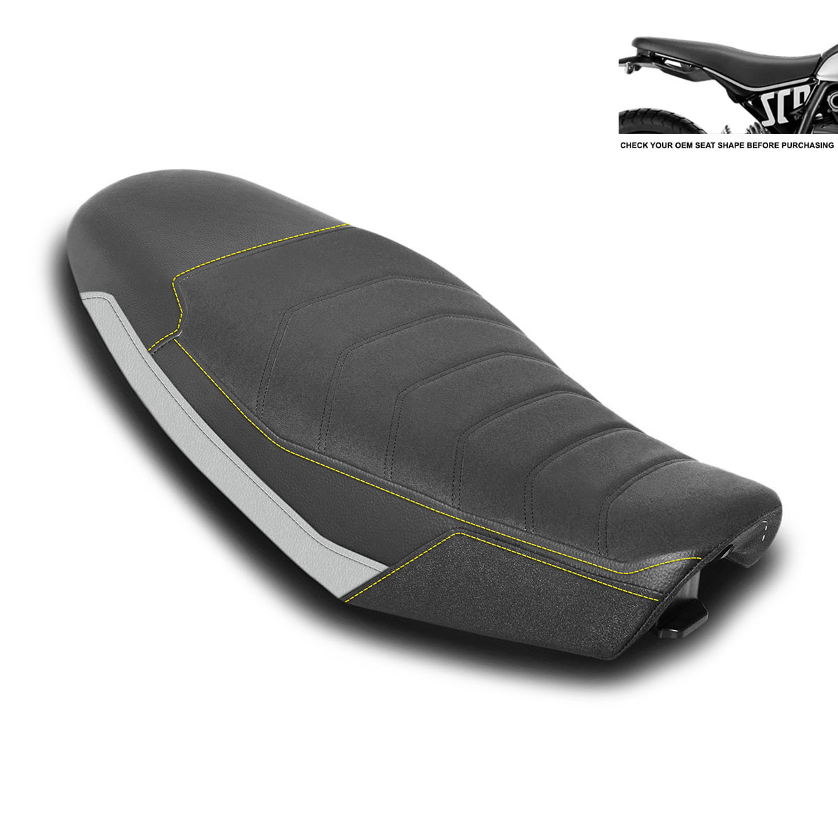 LUIMOTO (Sport Cafe) Rider Seat Cover for the DUCATI SCRAMBLER 800 (2023+) LUIMOTO (Sport Cafe) Rider Seat Cover for the DUCATI SCRAMBLER 800 (2023+)